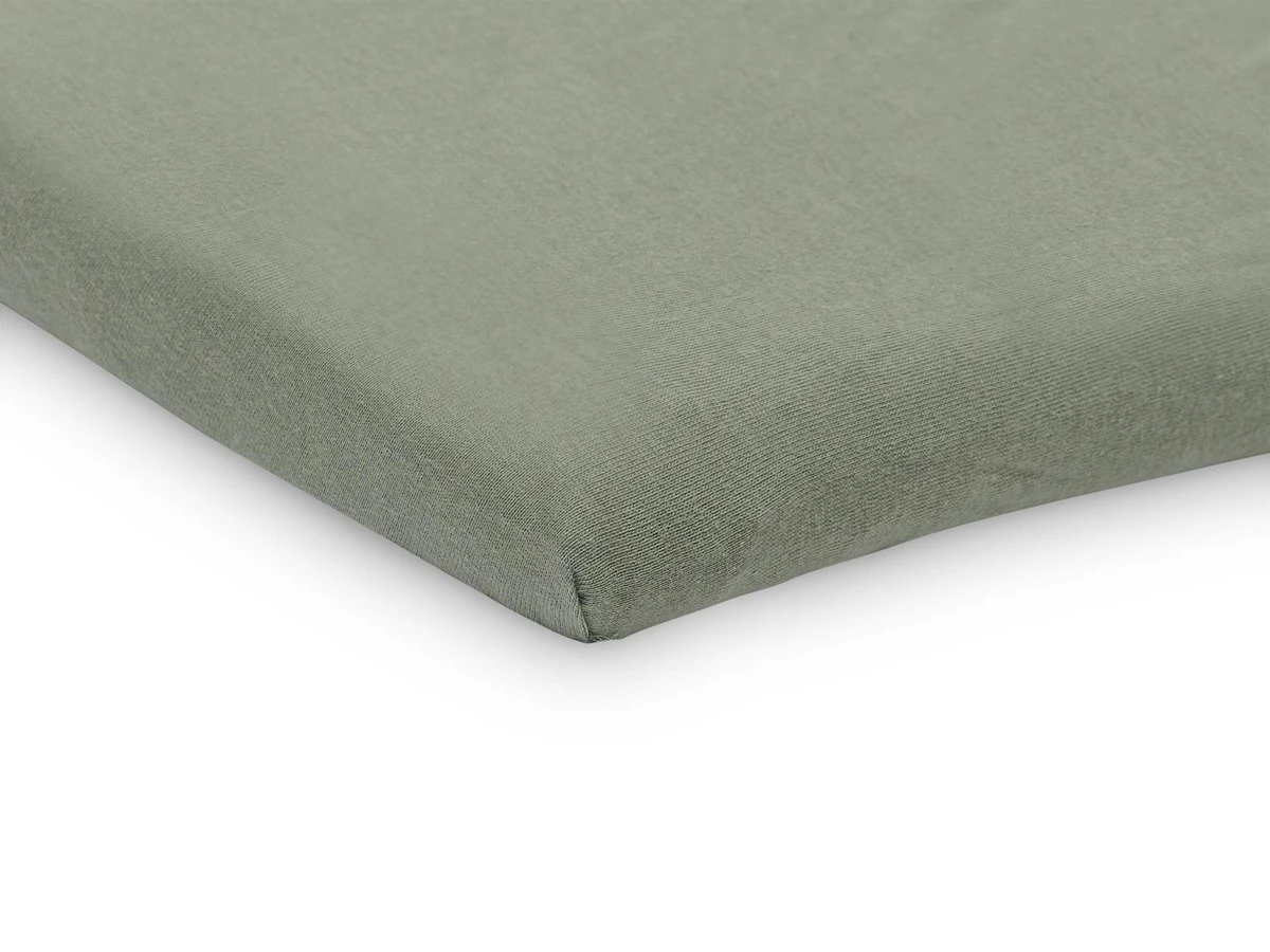 Jollein Baby Hoeslaken Boxmatras Jersey 75x95cm - Ash Green - Afbeelding 2