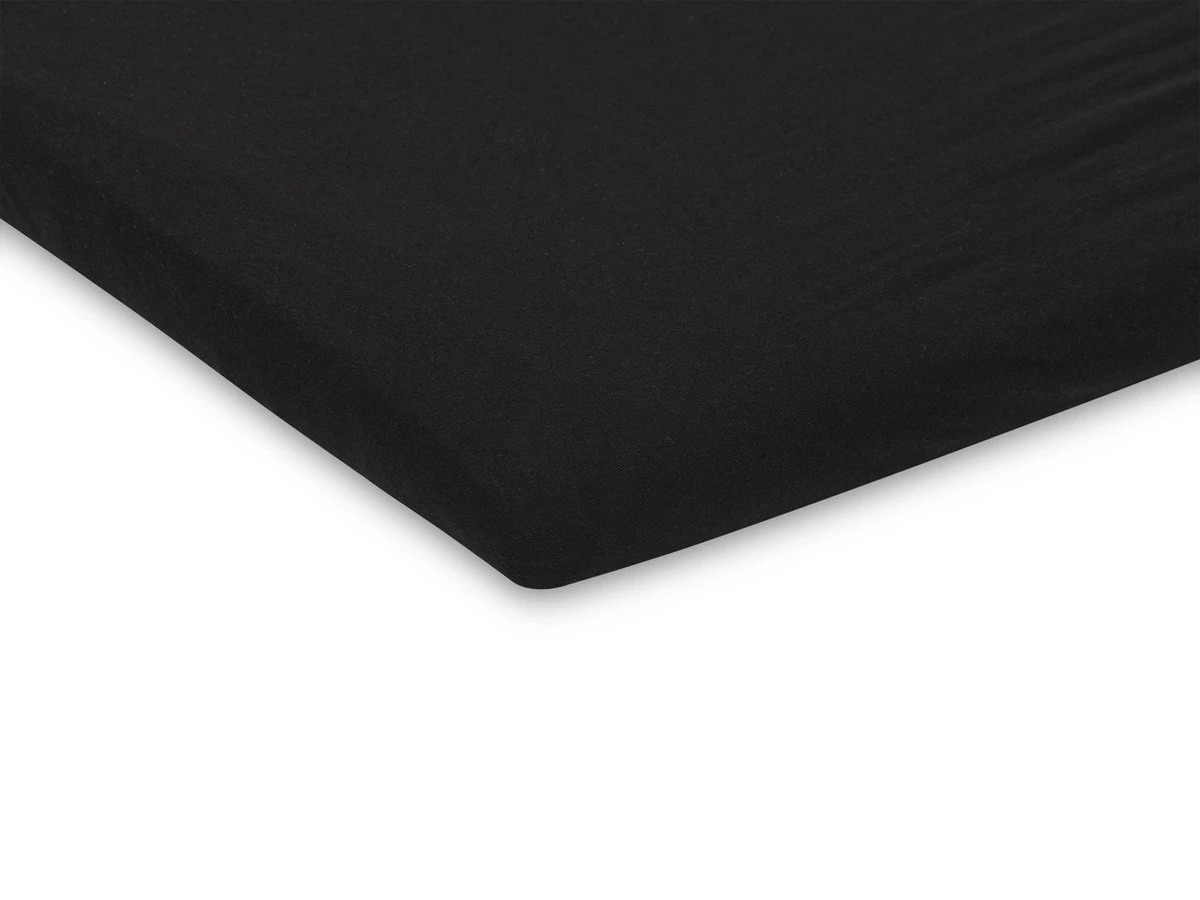 Jollein Baby Hoeslaken Boxmatras Jersey 75x95cm - Black - Afbeelding 2