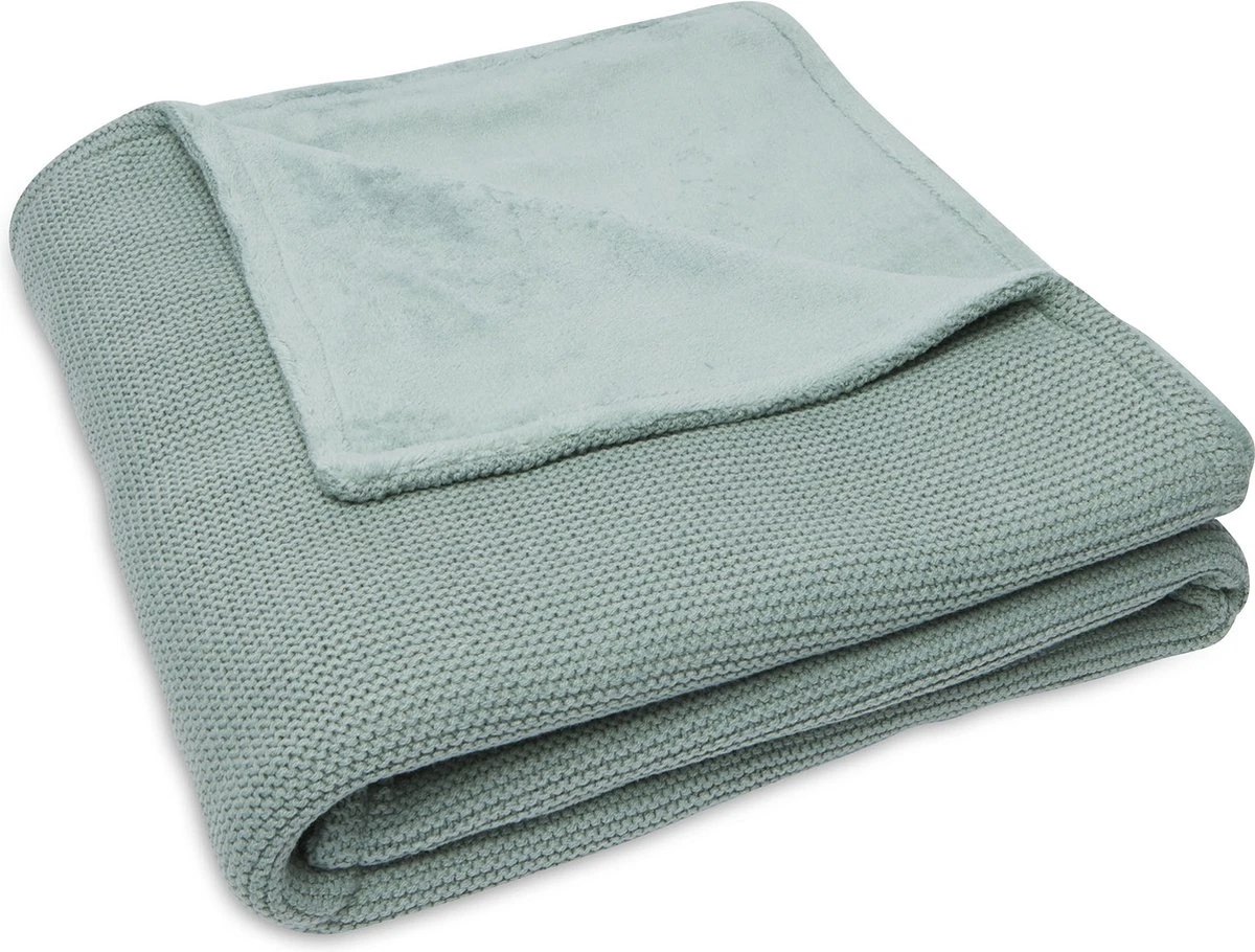 Jollein Baby Deken Ledikant 100x150cm Basic Knit Forest Green/Fleece - Afbeelding 11