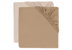 Jollein Hoeslaken Jersey 40/50 X 80/90 Cm Wild Rose / Biscuit 2-pack