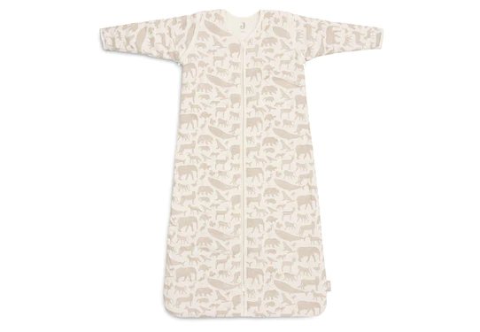 Jollein Slaapzak Met Afritsbare Mouw 110cm Animals Nougat