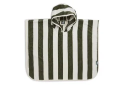 Jollein Badponcho Stripe Terry Leaf Green 1-4 Jaar