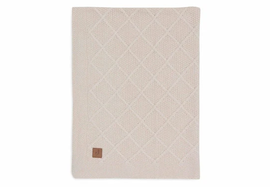 Jollein Deken Wieg 75x100cm Check Knit – Oatmeal