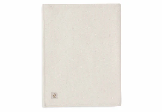 Jollein Deken Ledikant 100x150cm Cosy Knit – Ivory/Velvet