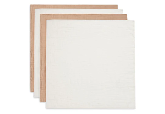 Jollein Hydrofiele Doeken 70 X 70 Cm Biscuit / Ivory 4-pack