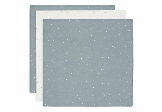 Jollein Hydrofiele Doek Small 70x70cm Twinkling – Sea Green – 3 Stuks