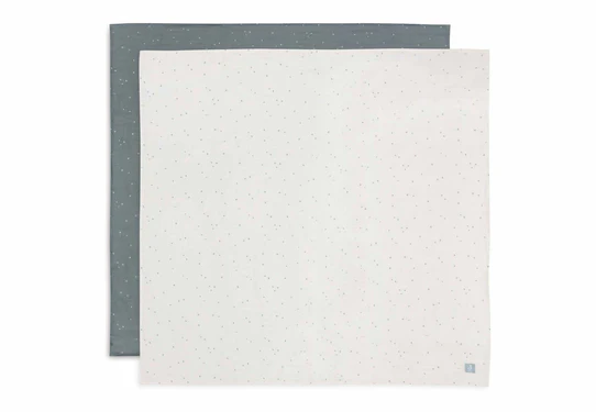 Jollein Hydrofiele Doeken Large 115 X 115 Cm Twinkling Sea Green 2-pack