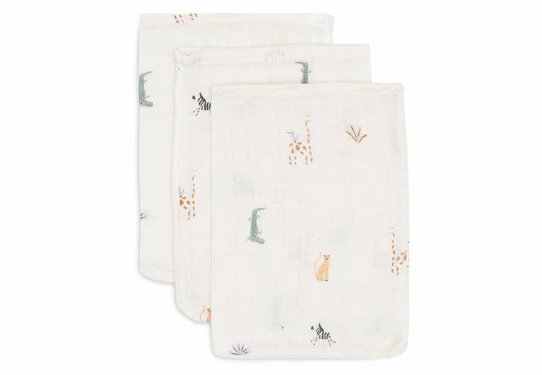 Jollein Hydrofiele Washandjes 15 X 20 Cm Jungle Jambo 3-pack