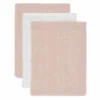 Jollein Hydrofiel Washandje 15x20cm Twinkling – Wild Rose – 3 Stuks