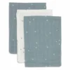 Jollein Hydrofiel Washandje 15x20cm Twinkling Sea Green – 3 Stuks