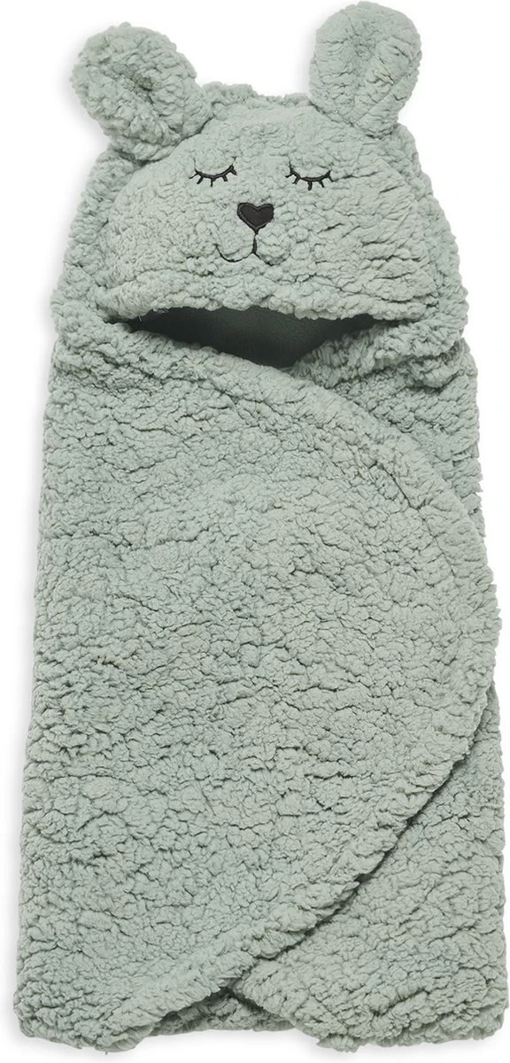 Jollein Wikkeldeken Bunny 100x105cm - Ash Green - Afbeelding 11