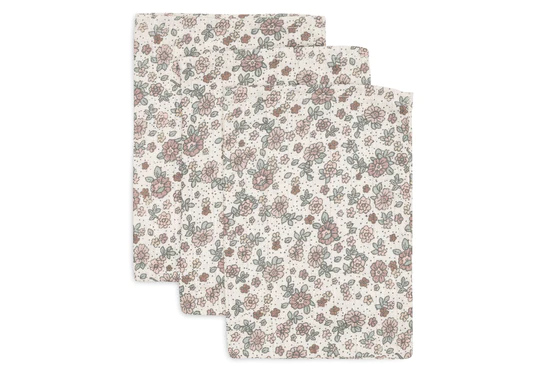 Jollein Hydrofiel Washandjes 15x20cm Retro Flowers (3pack)