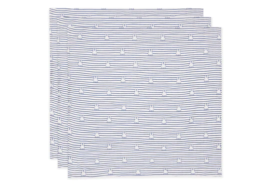 Jollein Hydrofiele Doek Small 70 X 70 Cm 3-pack Miffy Stripe Navy