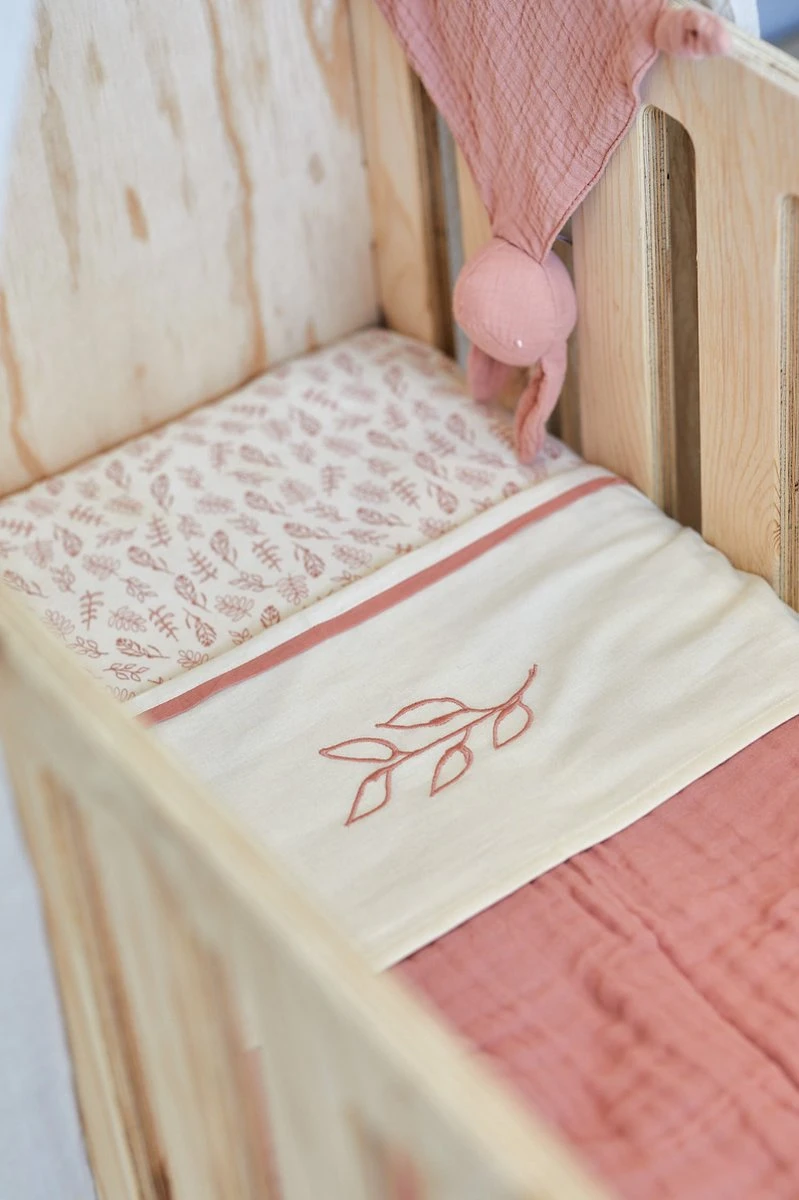 Jollein Baby Hoeslaken Ledikant Jersey 60x120cm - Meadow - Chestnut - Afbeelding 6