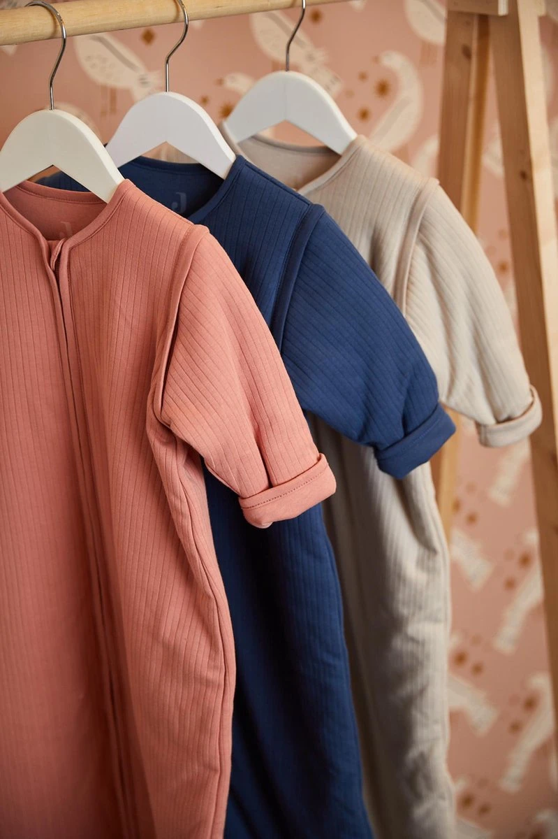 Jollein Baby Baby Winterslaapzak Met Afritsbare Mouw 110cm Basic Stipe - Nougat - Afbeelding 5