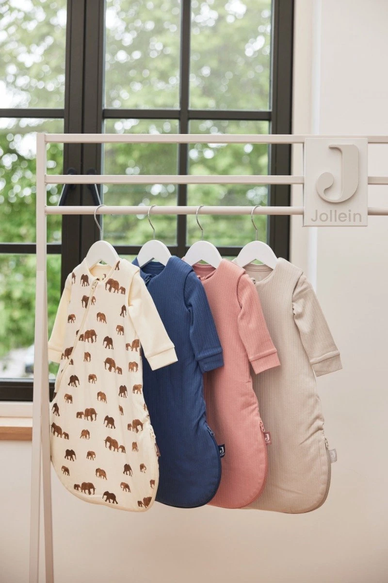 Jollein Baby Newborn Slaapzak 60cm Basic Stripe - Rosewood - Afbeelding 5