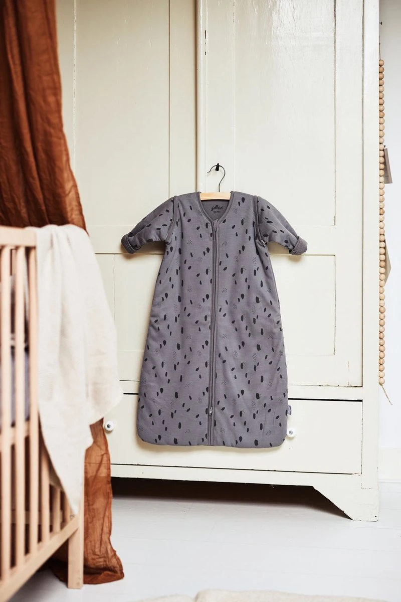 Jollein Baby Baby Winterslaapzak Met Afritsbare Mouw 70cm Spot - Storm Grey - Afbeelding 7