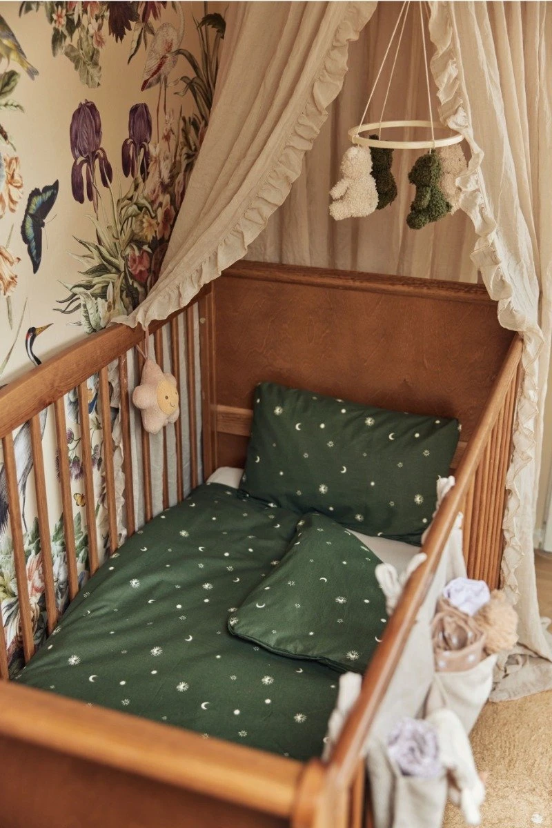 Jollein Baby Overtrek Ledikant 100x135/140cm Stargaze - Leaf Green - Afbeelding 8