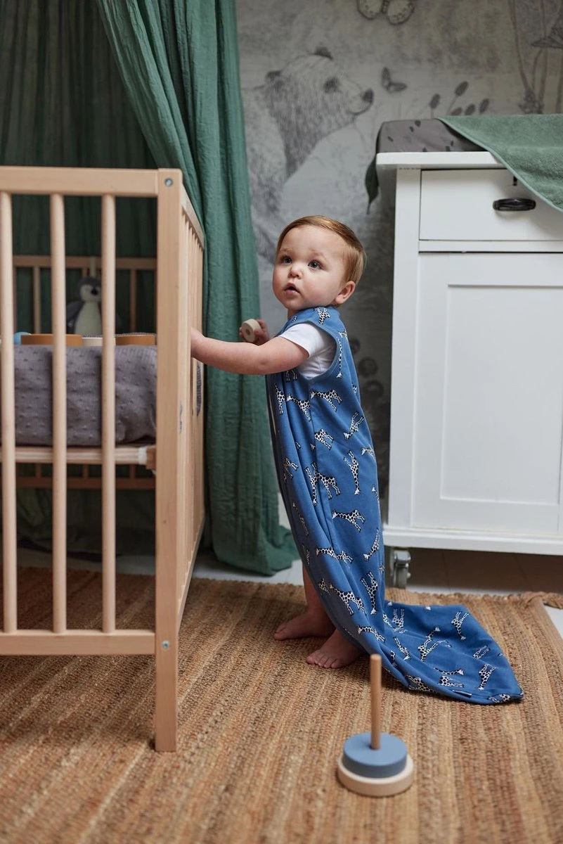 Jollein Baby Slaapzak Jersey 110cm Giraffe - Jeans Blue - Afbeelding 6