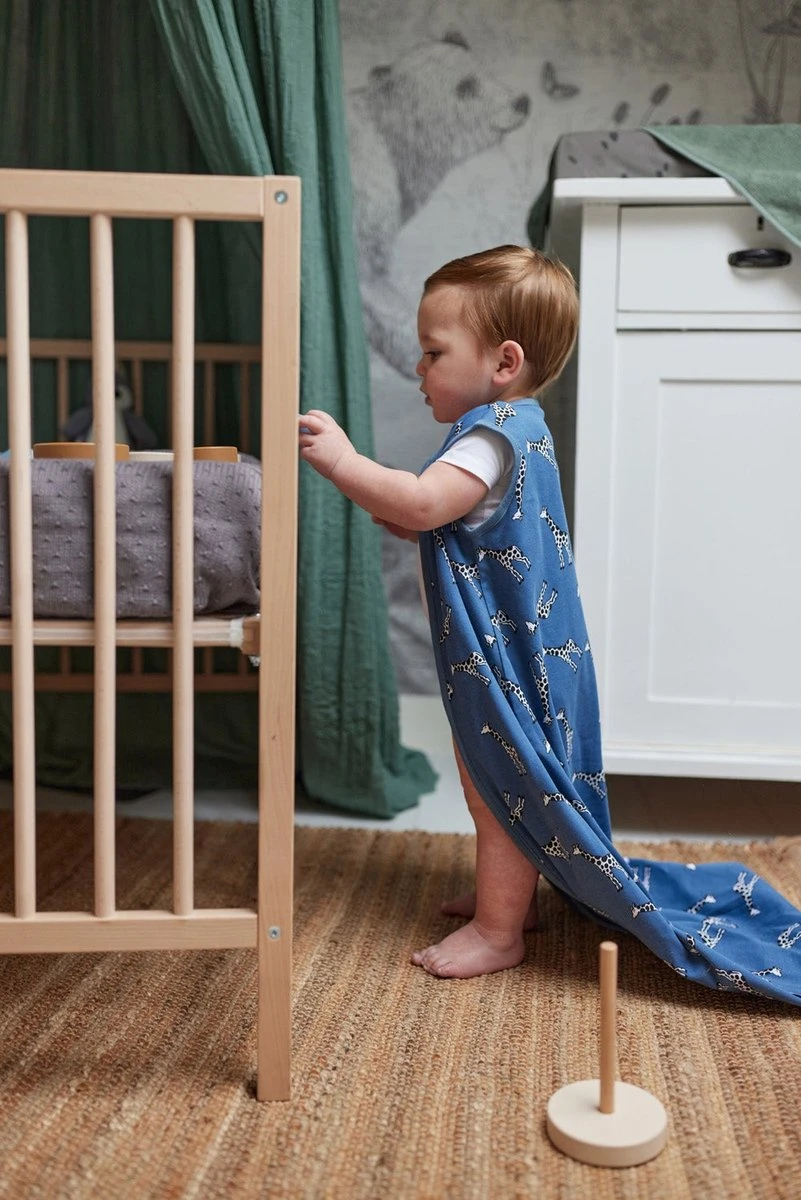 Jollein Baby Slaapzak Jersey 110cm Giraffe - Jeans Blue - Afbeelding 8