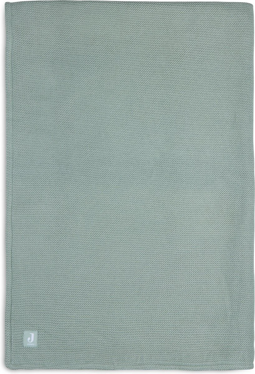 Jollein Baby Deken Ledikant 100x150cm Basic Knit Forest Green/Fleece