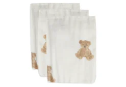 Jollein Washandje Hydrofiel Teddy Bear 3-pack