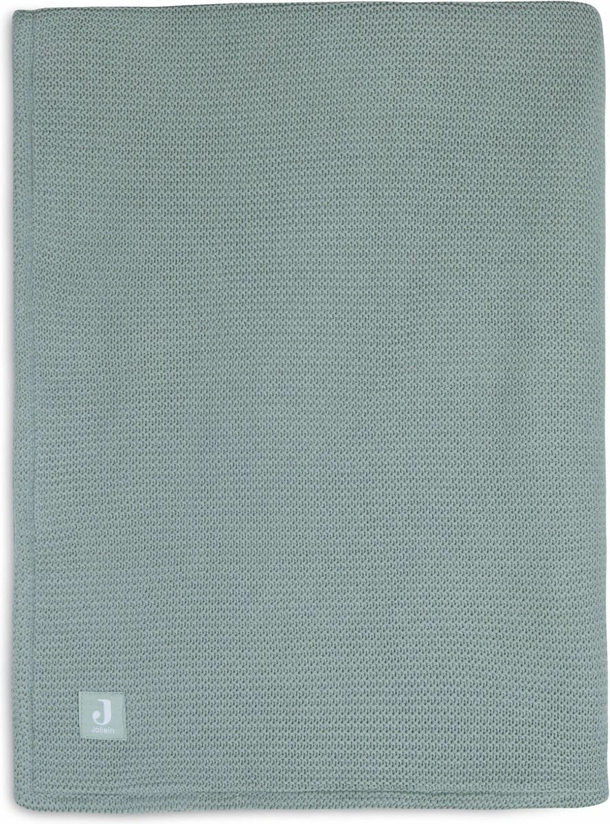 Jollein Baby Deken Ledikant 100x150cm Basic Knit Forest Green/Fleece - Afbeelding 13