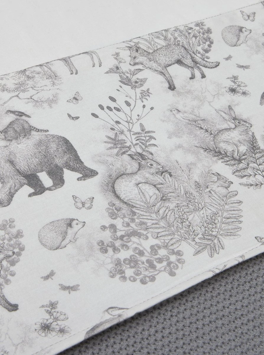Jollein Baby Laken Ledikant 120x150cm Pimpelmees - Forest Animals - Afbeelding 6