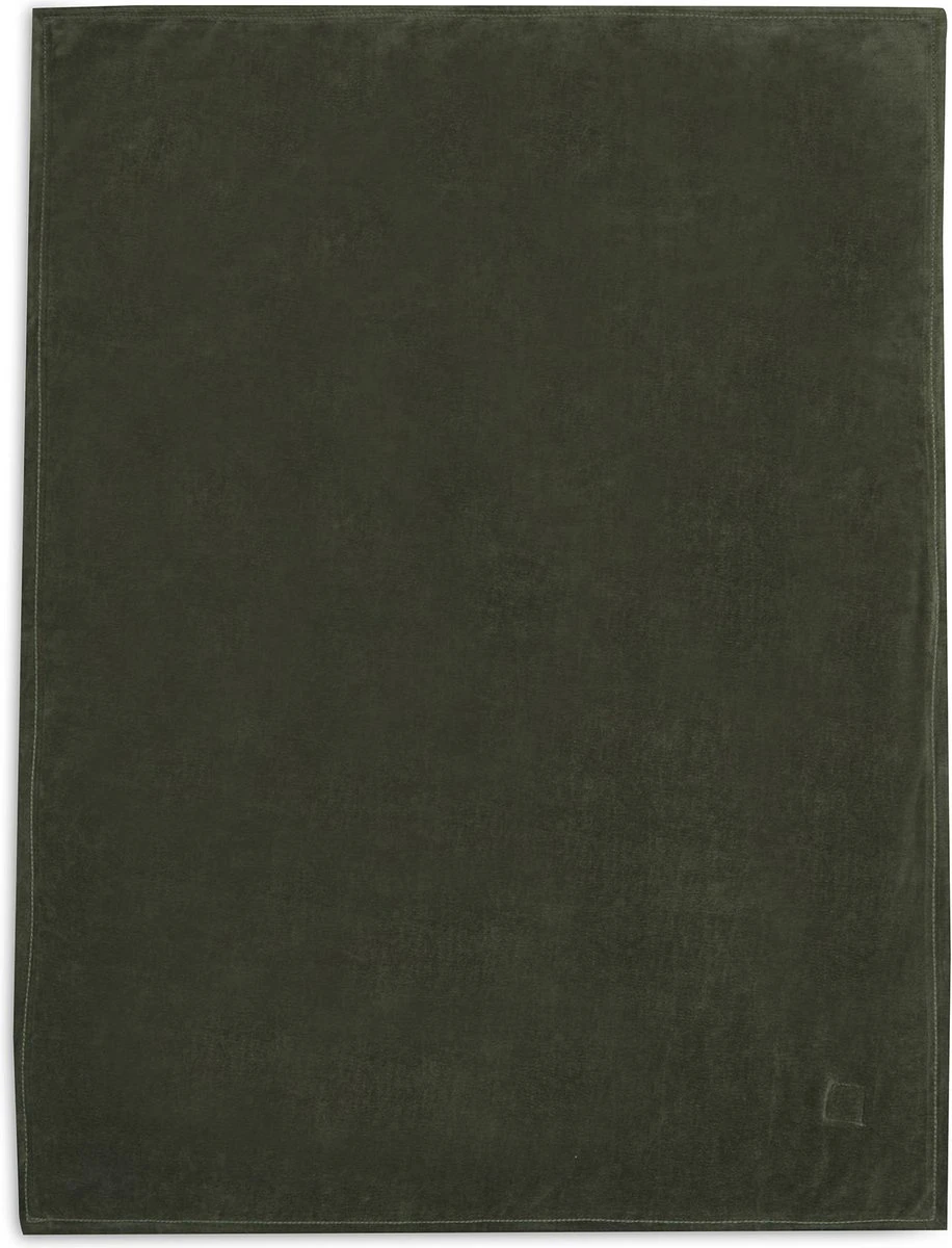 Jollein Baby Deken Wieg Velvet Pure Knit - Leaf Green - GOTS - Afbeelding 4