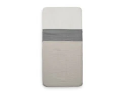 Jollein Laken Wieg 75 X 100 Cm Wrinkled Cotton Storm Grey
