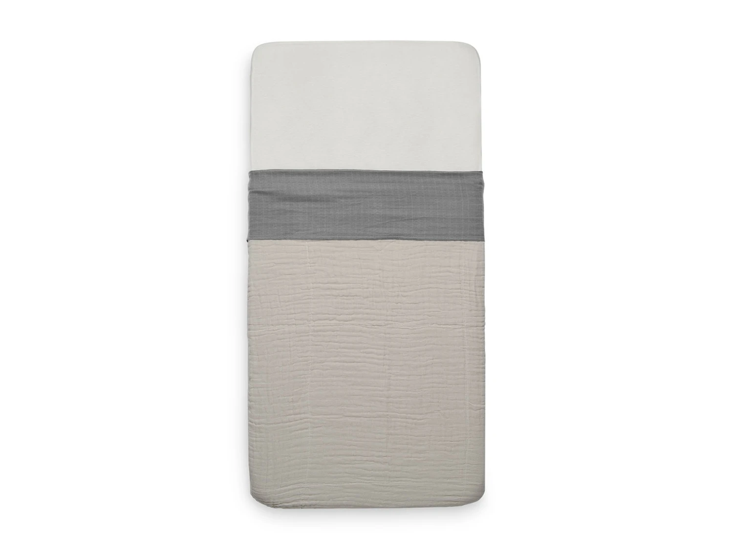 Jollein Laken Wieg 75 X 100 Cm Wrinkled Cotton Storm Grey