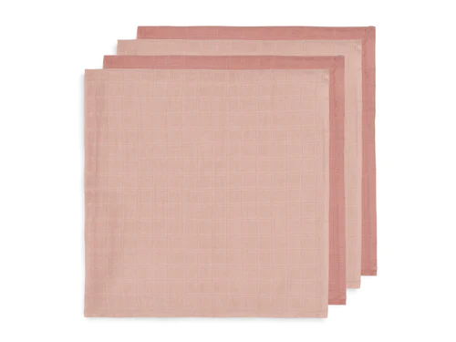 Jollein Hydrofiele Doek Small 70x70cm Bamboe Katoen – Pale Pink – 4 Stuks