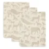 Jollein Hydrofiel Washandjes 15x20cm Animals Nougat (3pack)