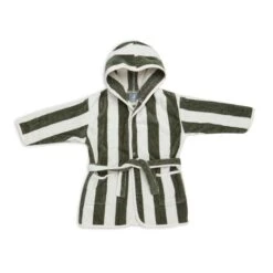 Jollein Badjas 1-2 Jaar Stripe Terry Leaf Green GOTS